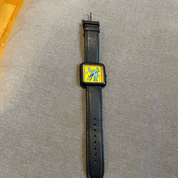 Keith Haring Art Square Watch - Vintage Wearable Artwork /Unisex - Picture 3 of 7